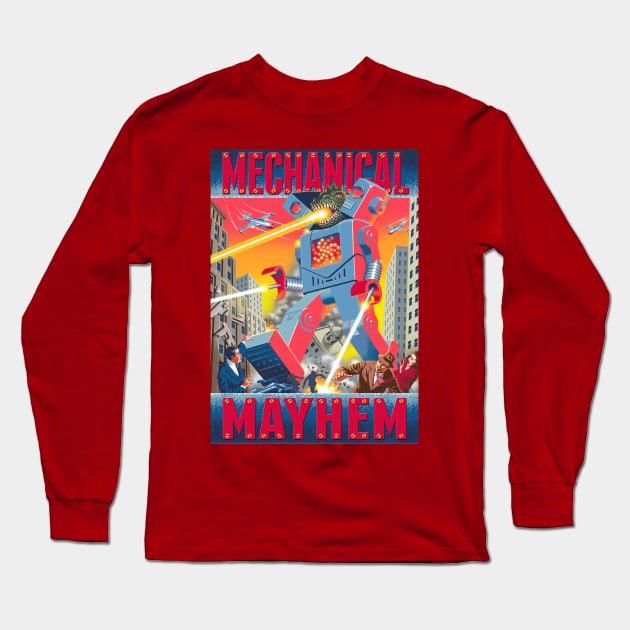 Mechanical Mayhem Long Sleeve T-Shirt by WonderWebb